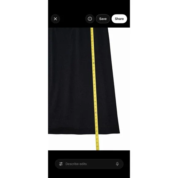 J.Jill Black Midi Dress XL Long Sleeve Soft Knit Rayon Wool Minimalist - Picture 8 of 8